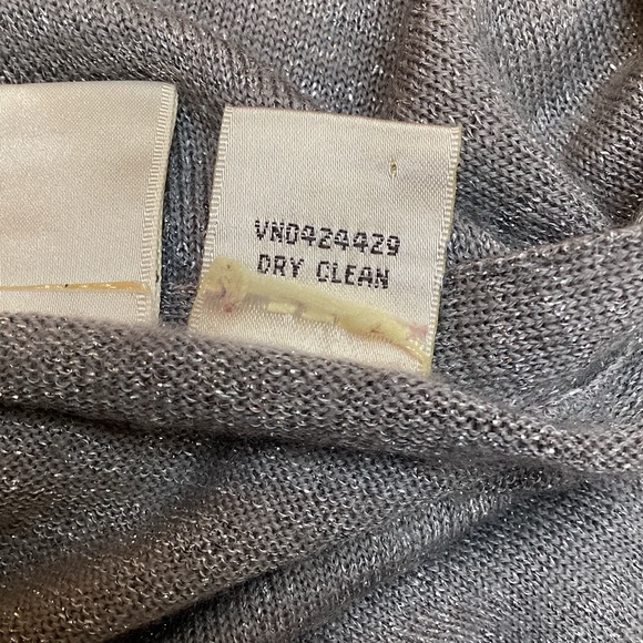 Field Manor Merino Wool Blend Cardigan Silver Metallic - Picture 5 of 6